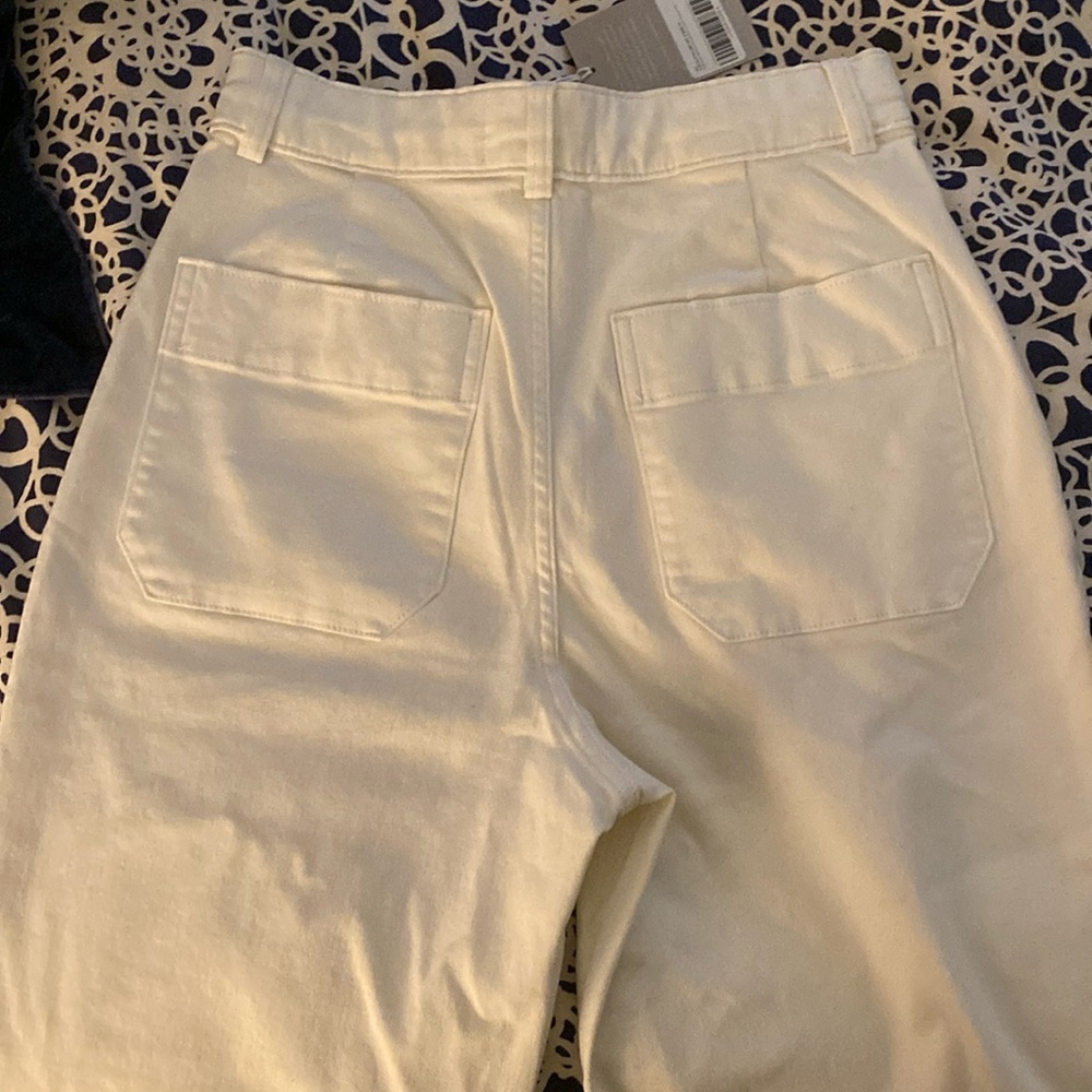 NWT Everlane off white high rise wide leg pants